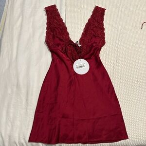 NWT Princess Polly Mini Dress Burgundy size 2